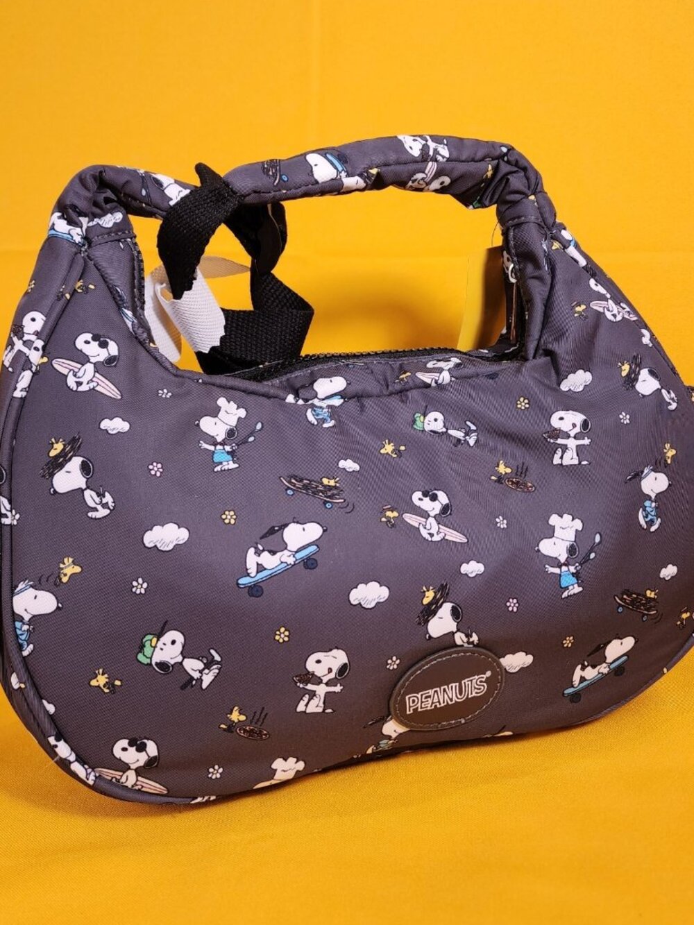 Peanuts Snoopy & Woodstock Icons AOP Nylon Shoulder Bag Purse Charm NEW - Picture 9 of 12